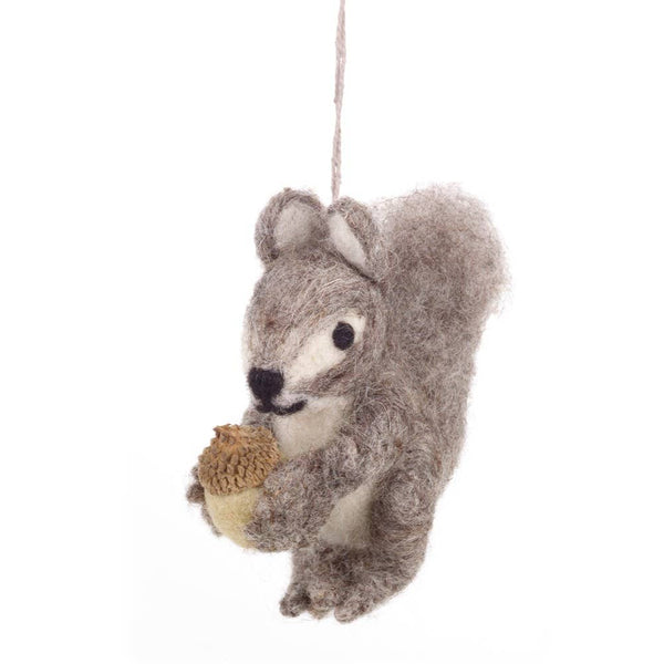 Squirrel with Acorn Ornament