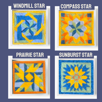 Barn Quilt Star Collection - Felted by Hand