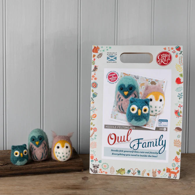Owl Family Needle Felting Craft Kit