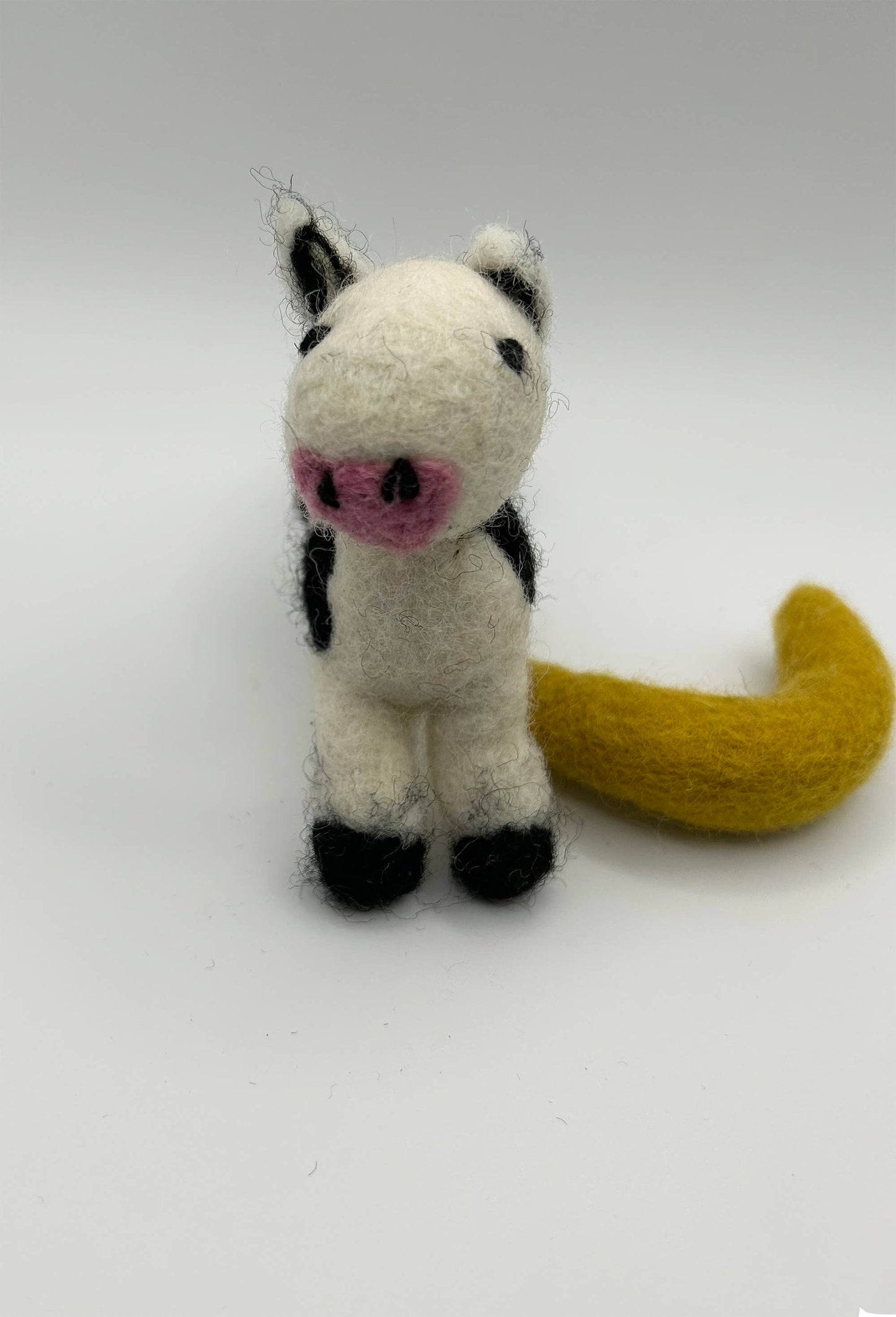 Cow Jumping Over The Moon Felted Wool Decoration / Ornament