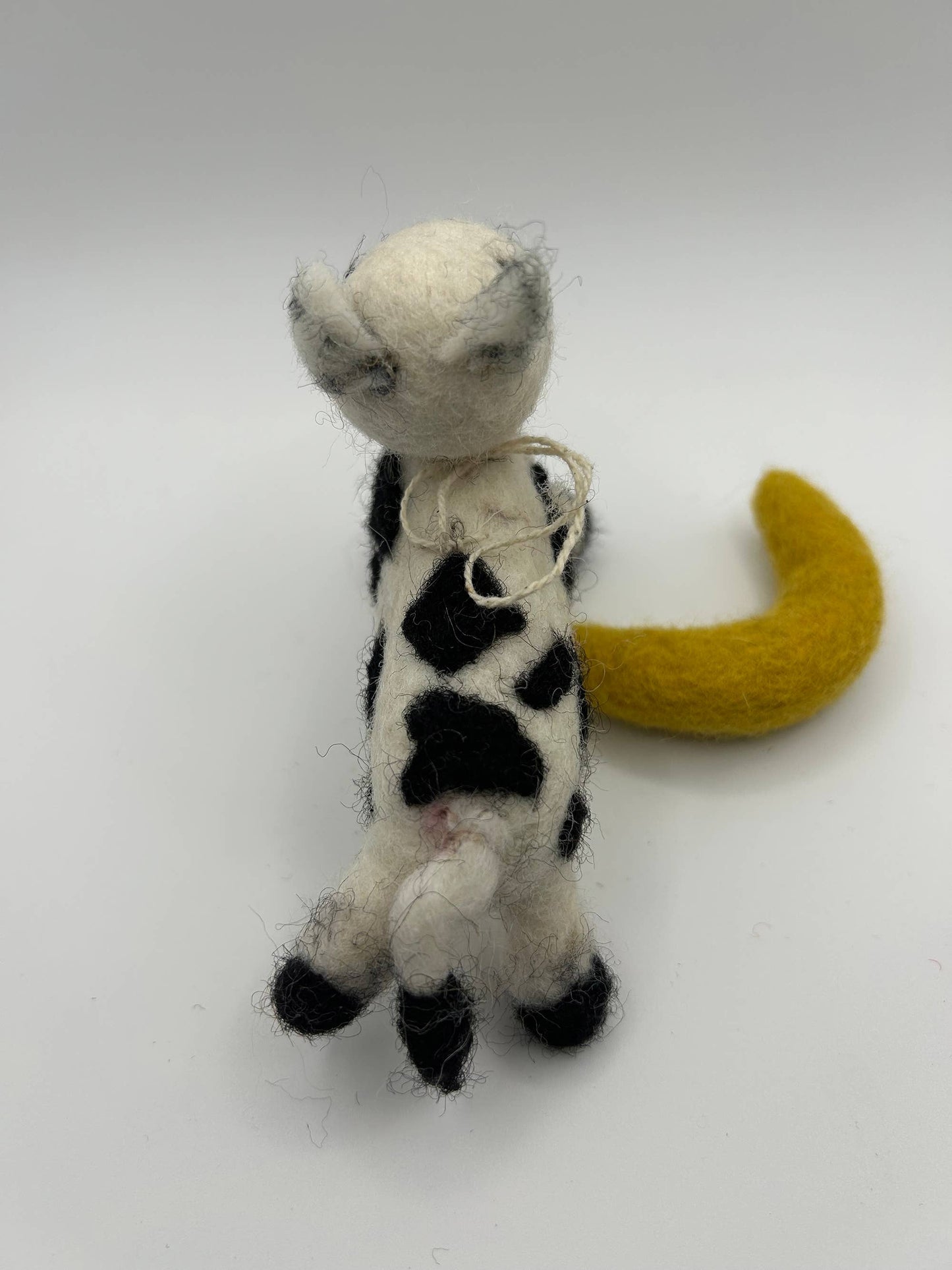 Cow Jumping Over The Moon Felted Wool Decoration / Ornament