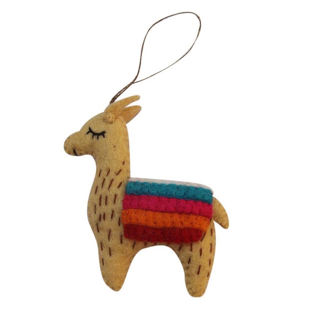 Llama Felt Ornament