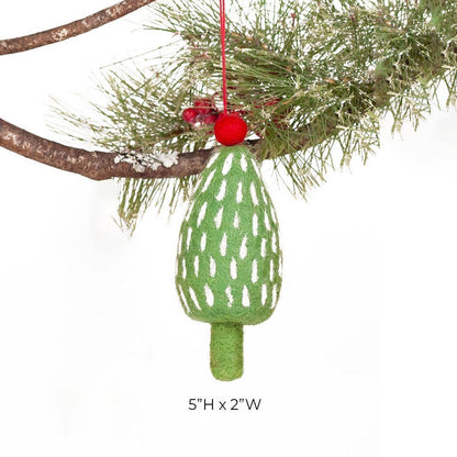 HOLIDAY TREE GREEN Felt Ornament