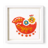 Folk Bird Folk Hen - Felted Art