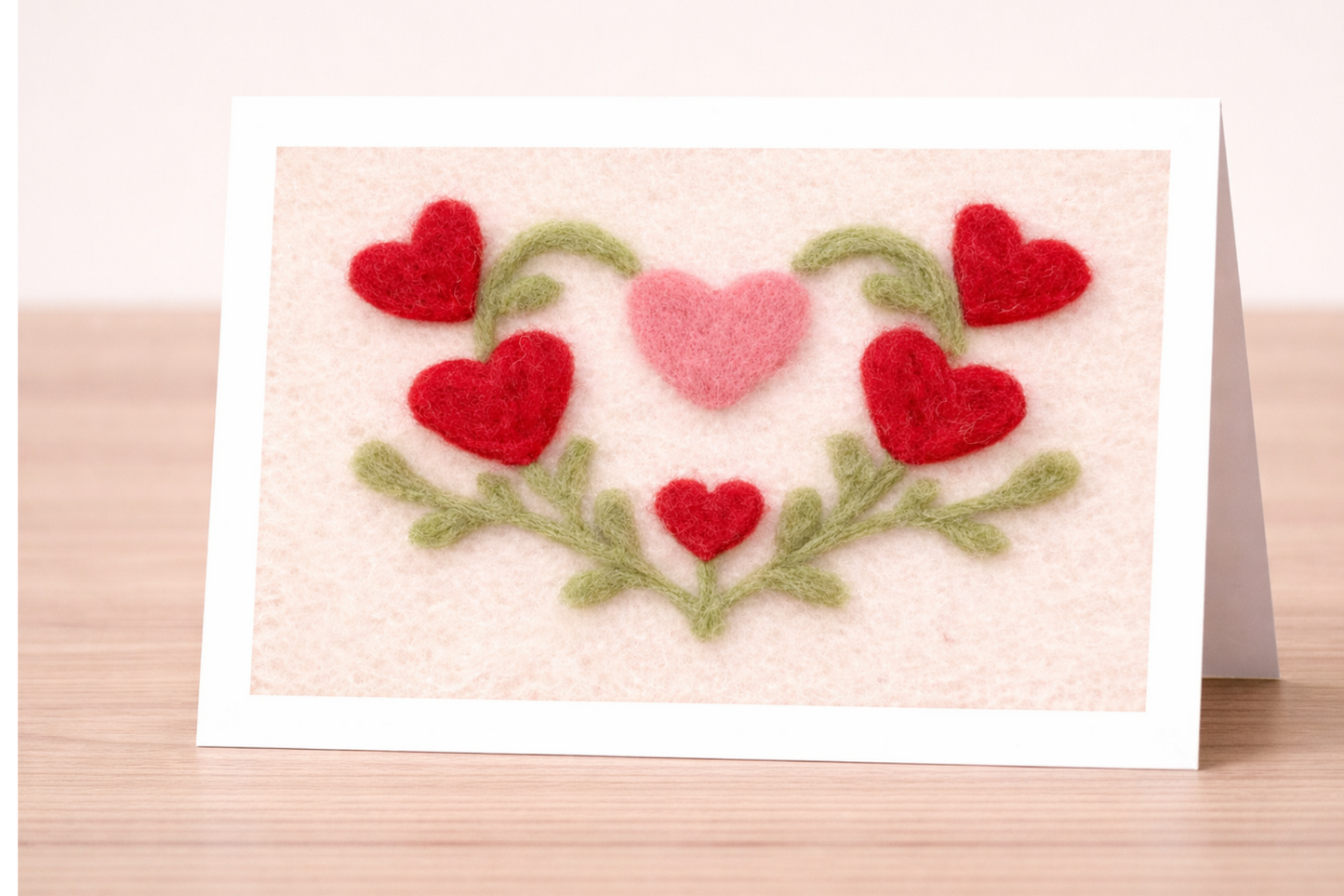 Valentine Heart Needle Felting Kit (Set of 3 Cards)