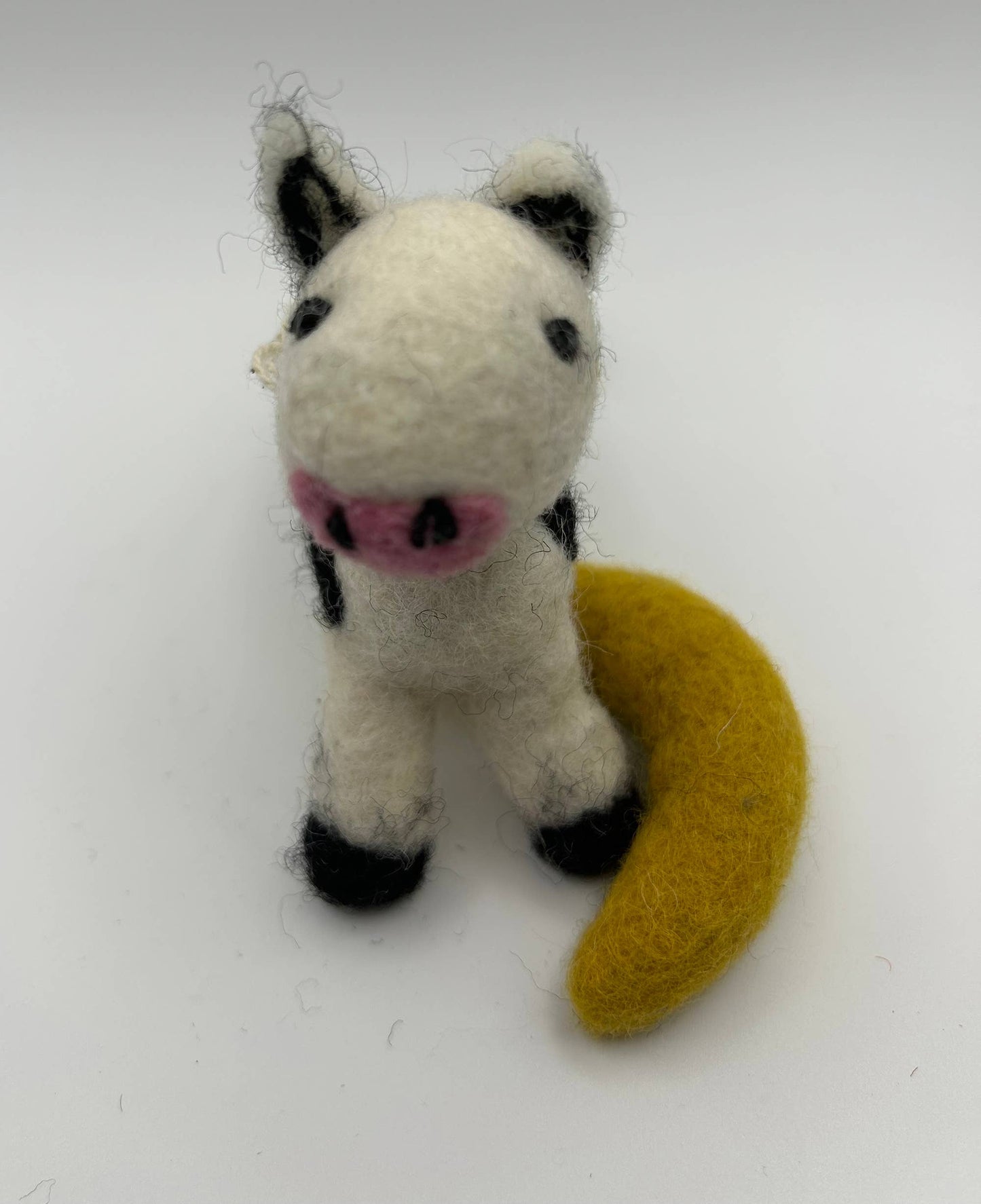 Cow Jumping Over The Moon Felted Wool Decoration / Ornament