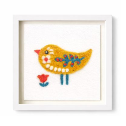 Folk Bird Needle Felting Kit