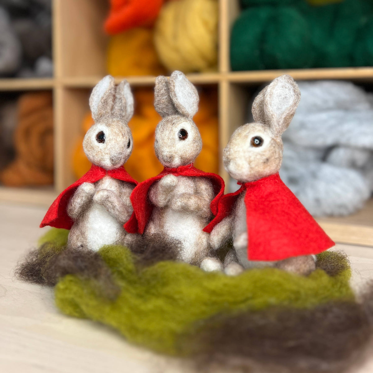 🎀 Sale! Flopsy Mopsy & Cotton-tail  - Beatrix Potter Needle Felting Kit