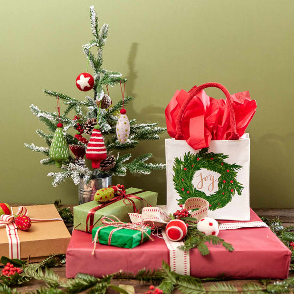 CHRISTMAS BALLS Felt Ornaments - 5 pc Set