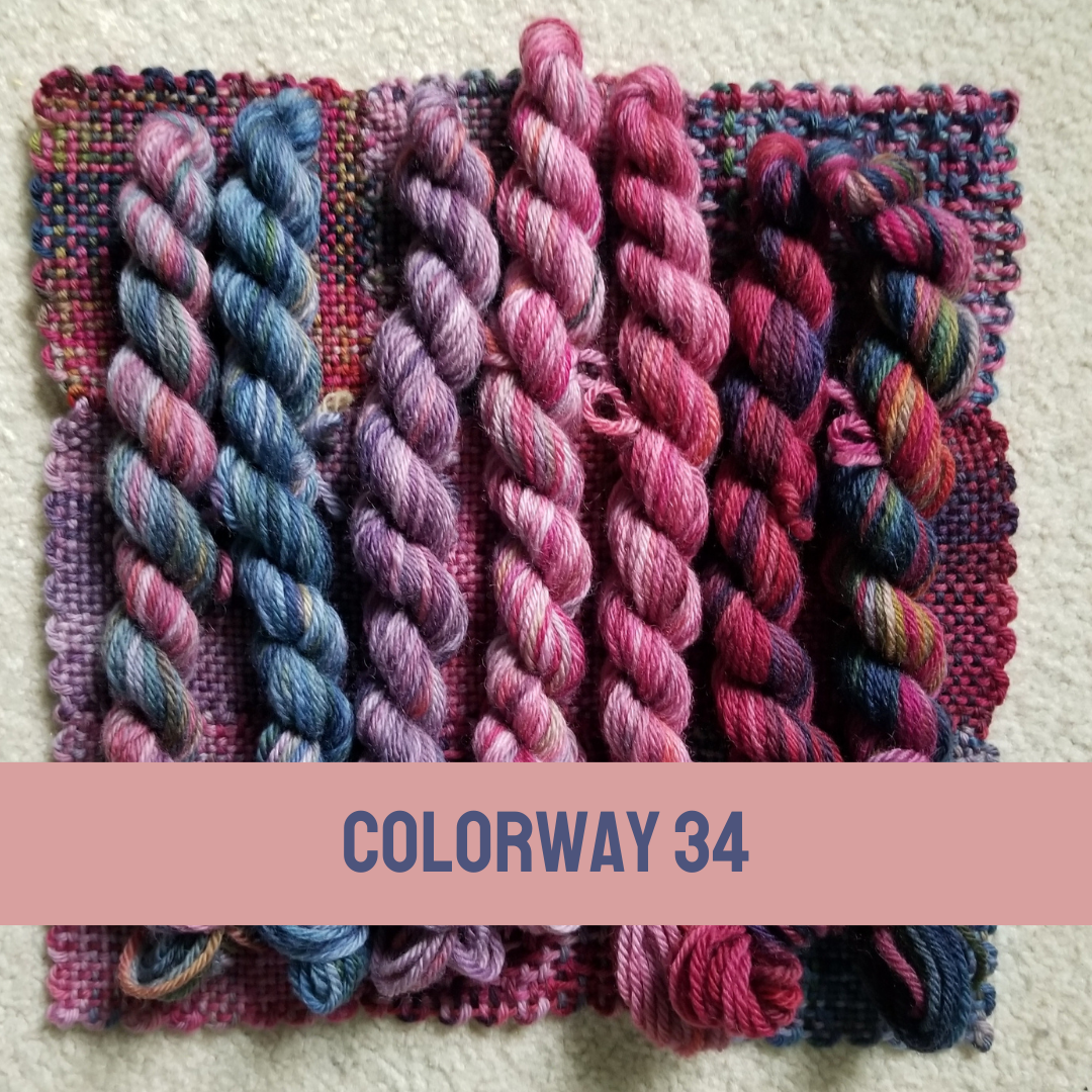 Hand Dyed Yarn Set (includes Scarf or Runner Instructions for Zoom Loom)