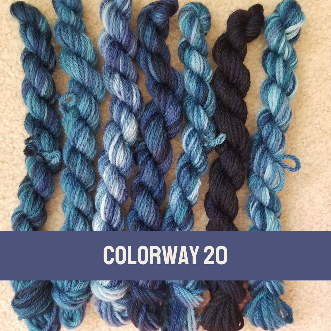 Hand Dyed Yarn Set (includes Scarf or Runner Instructions for Zoom Loom)