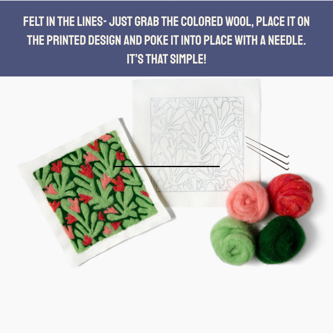 Bold Summer Blooms Needle Felting Kit