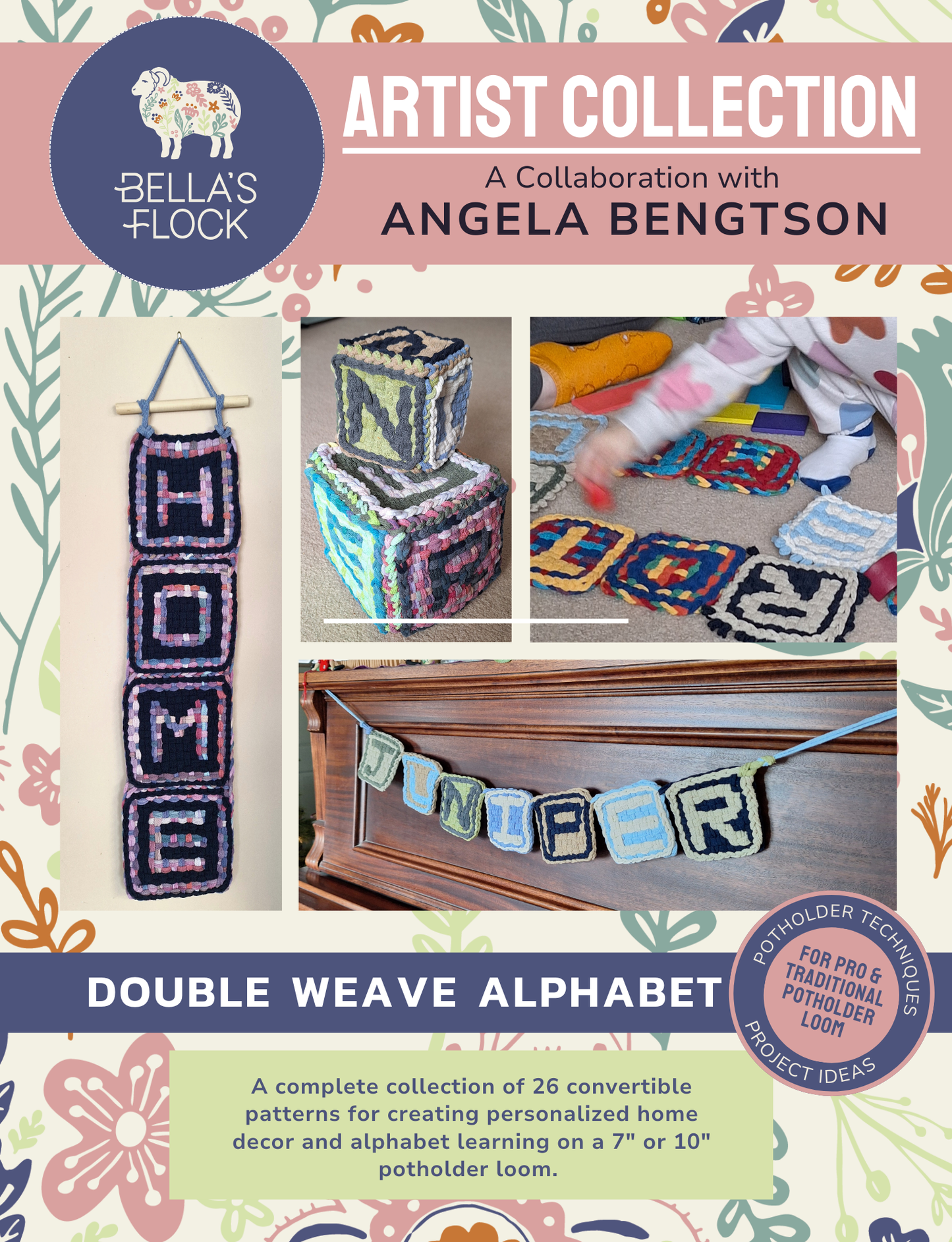 Double Weave Alphabet for Potholder Loom (Digital Download)