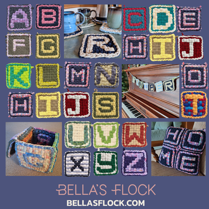 Double Weave Alphabet for Potholder Loom (Digital Download)