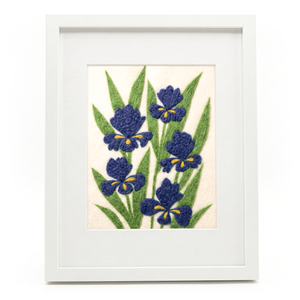 Dwarf Lake Iris - Felted Art