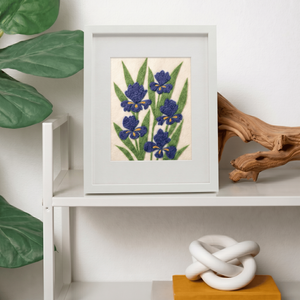 Dwarf Lake Iris - Felted Art