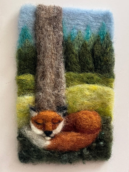 Nap Time - Cute Fox Landscape Needle Felting Kit