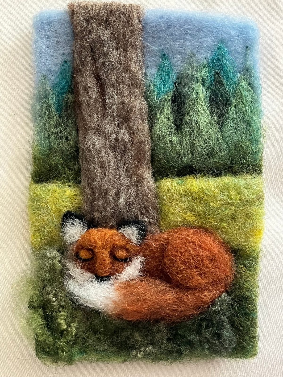 🎀 Sale! Nap Time - Cute Fox Landscape Needle Felting Kit