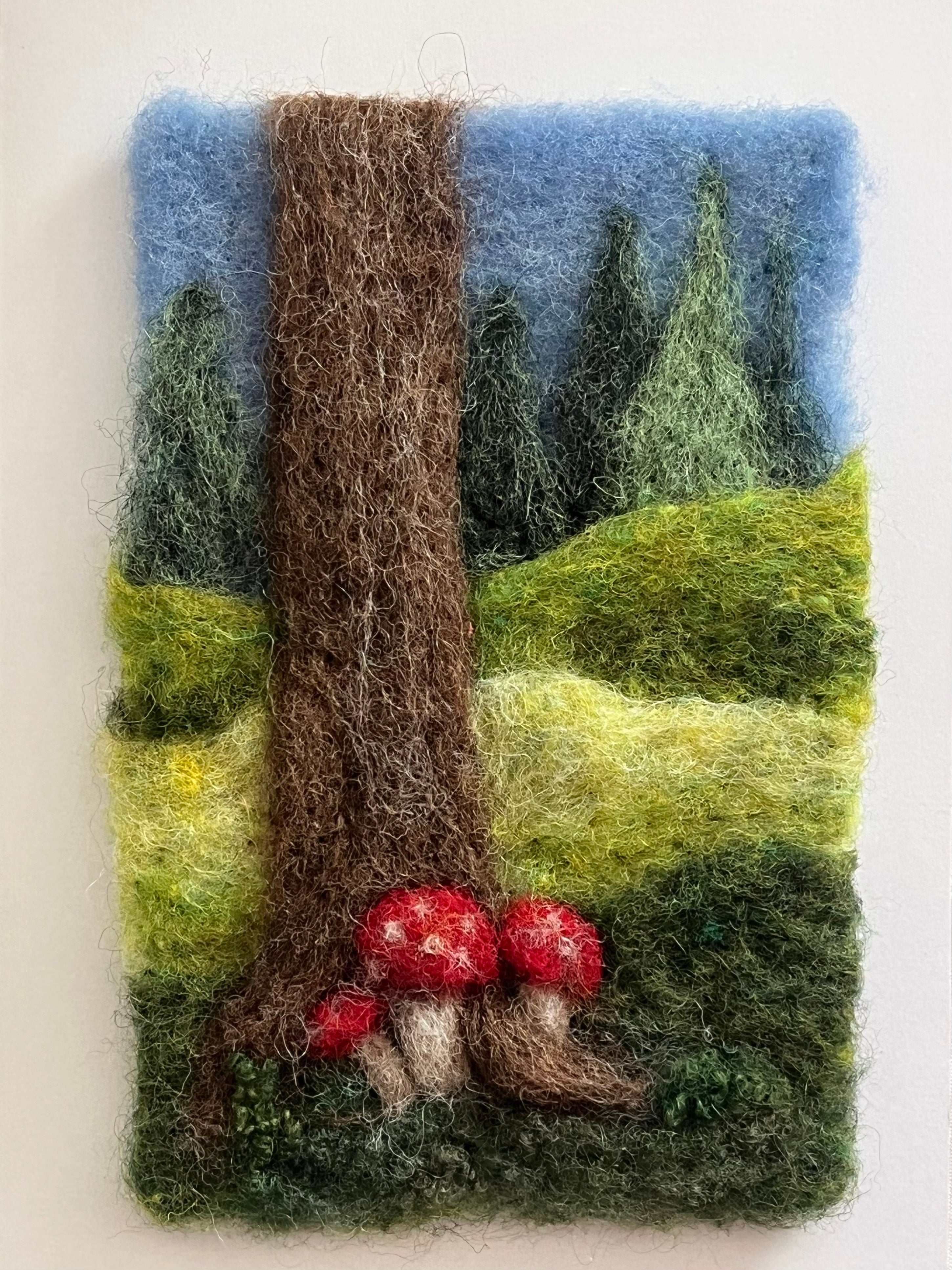 🎀 Sale! Nap Time - Cute Fox Landscape Needle Felting Kit