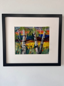 10/28 Felted Landscape with Birch Trees - Paint with wool! October 28