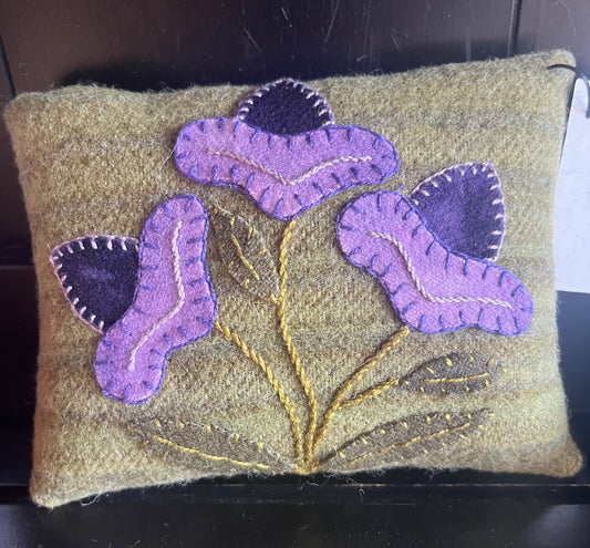 Purple Flowers Pincushion/Potpourri Sachet