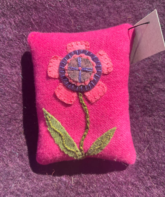 Pink Flower Pincushion/Potpourri Sachet