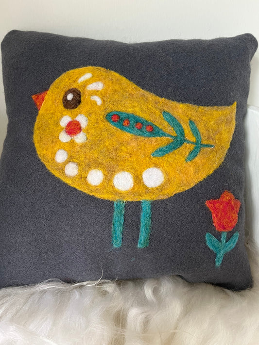 Needle Felt a Folk Bird Pillow! Saturday Dec 7