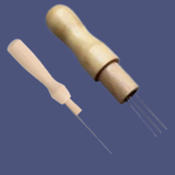 SPECIAL OFFER: Needle Holder Combo Set - Two Wooden Needle Holders. 1) a Single Needle 2) a MULTI Tool, Holds 3 Needles