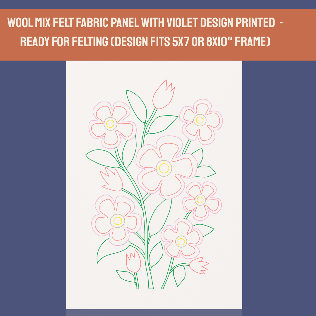 Wild Rose Design - Needle Felting Panel