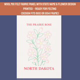 Wild Rose Design - Needle Felting Panel