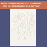 Lady's Slipper Design- Needle Felting Panel