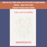 Lady's Slipper Design- Needle Felting Panel