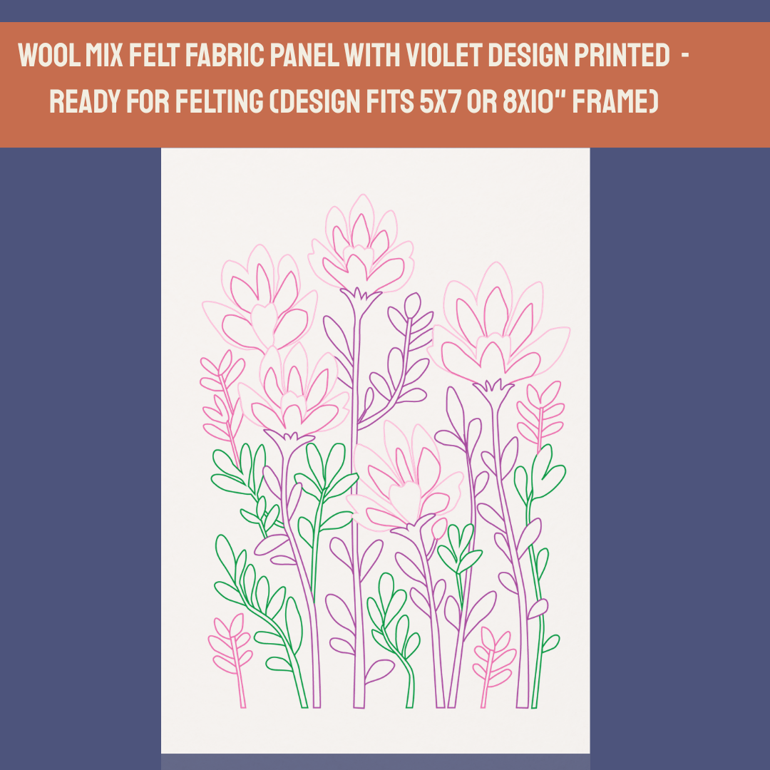 Rhododendron Design- Needle Felting Panel