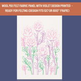 Rhododendron Design- Needle Felting Panel