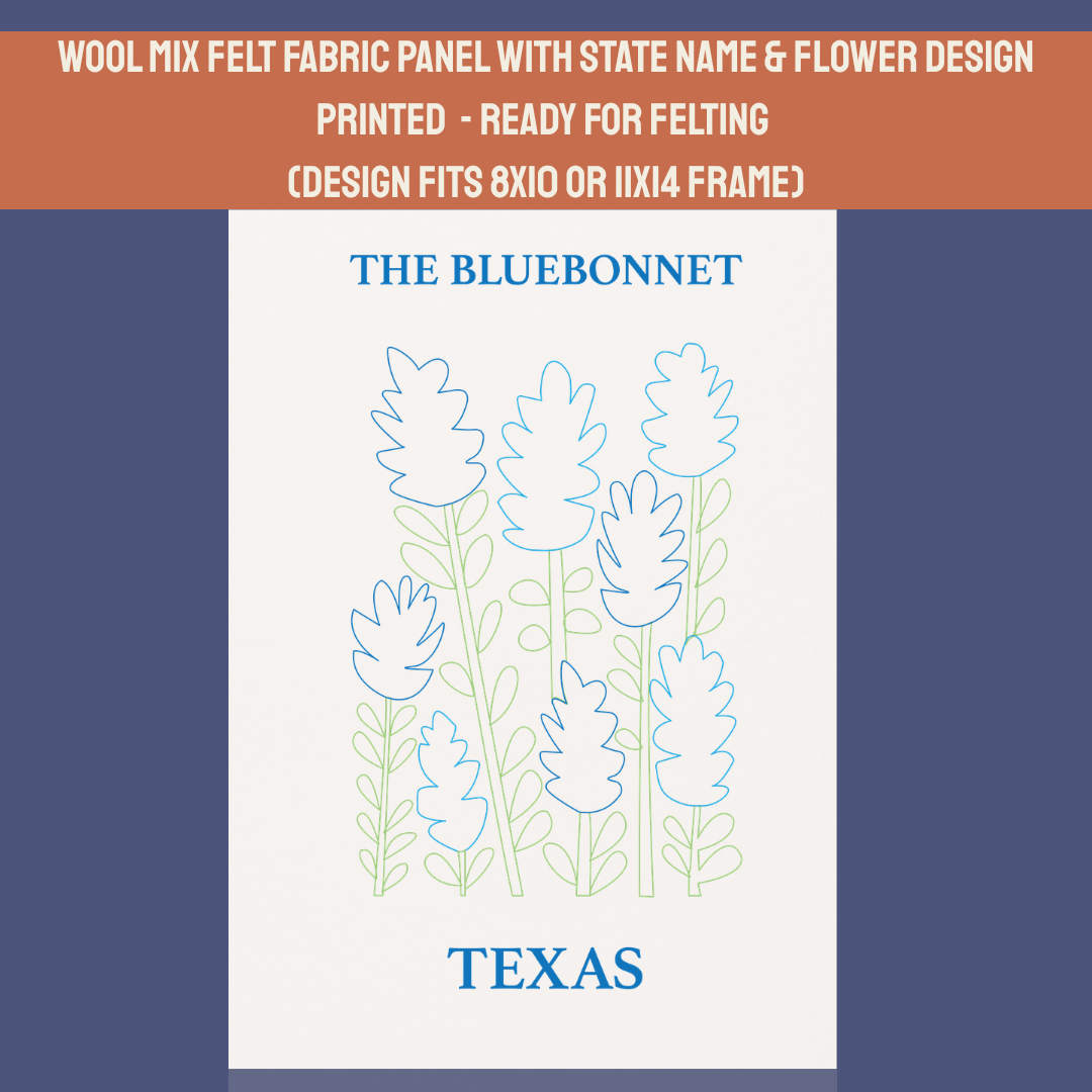 Bluebonnet Design- Needle Felting Panel