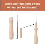 Wooden Felting Needle Holder
