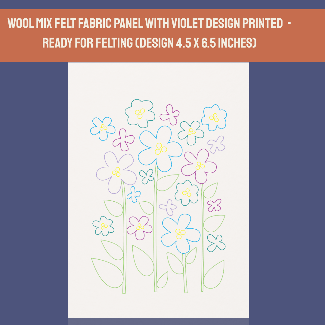 Wood Violet Design - Needle Felting Panel