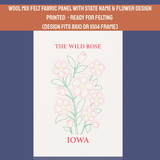 Wild Rose Design - Needle Felting Panel