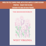 Rhododendron Design- Needle Felting Panel