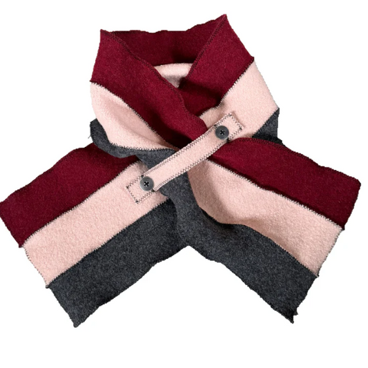 Red Pink Stripe Scarf