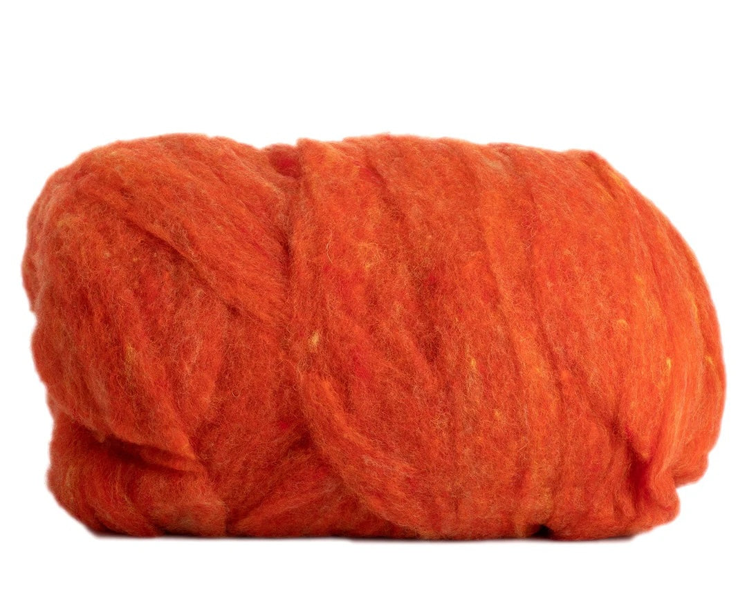 Sunset Orange Felting Fleece (Heathered Wool)