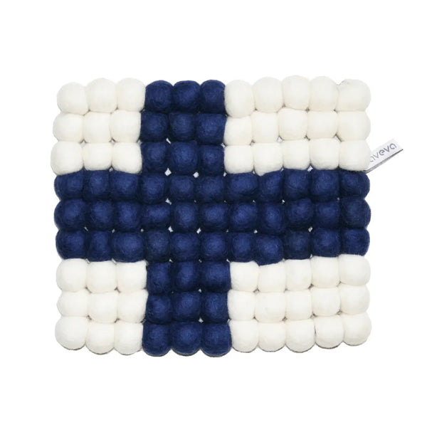 Scandinavian Flag Wool Trivet