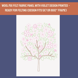 Apple Blossom Needle Felting Panel
