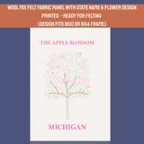 Apple Blossom Needle Felting Panel
