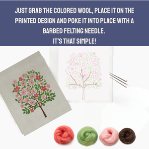 Apple Blossom - Felted Art