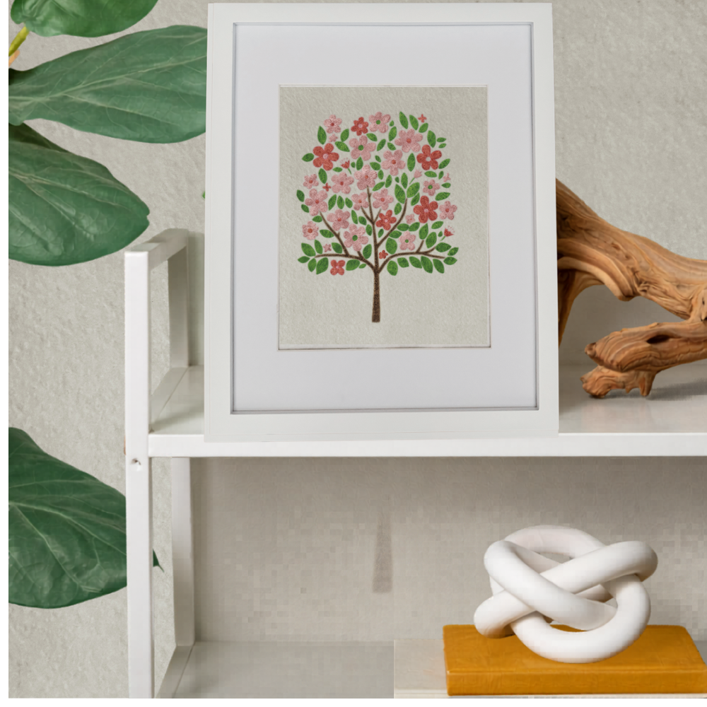 Apple Blossom - Felted Art