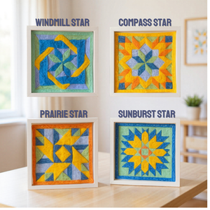Windmill Star Barn Quilt - Felted Quilt Square