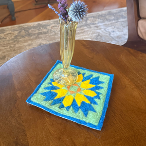 Windmill Star Barn Quilt - Felted Quilt Square