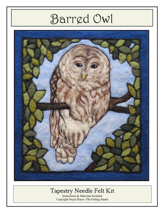 Barred Owl Folk Art Tapestry Needle Felting Kit