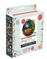 SALE! Sleepy Fox in a Hoop Needle Felt Craft Kit